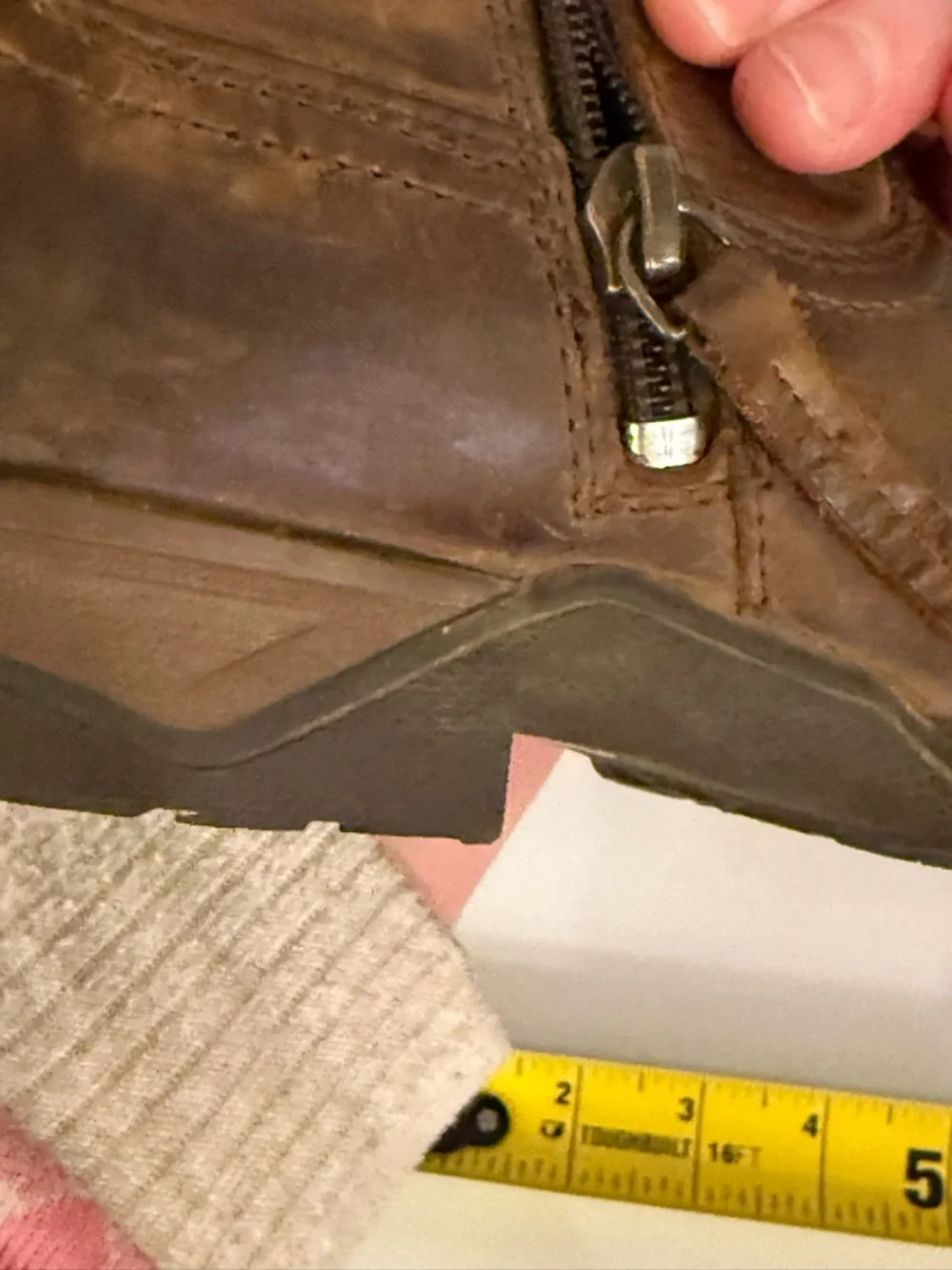 Ariat Brown Leather Western Pull-On Work Boot Kids size 9